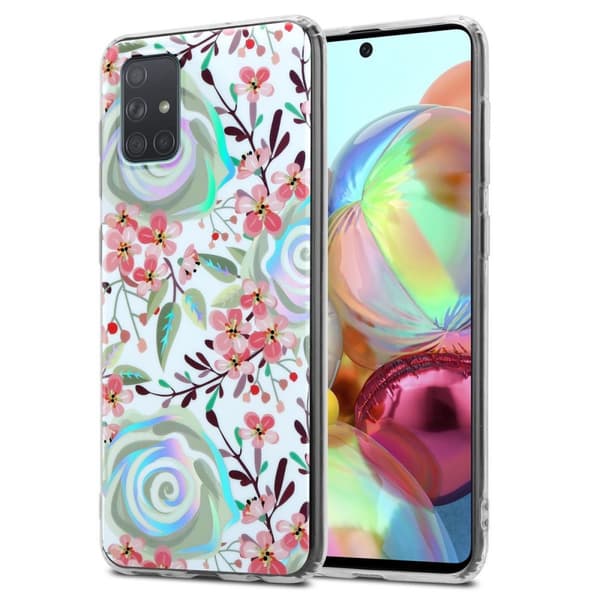 Samsung Galaxy A71 4G Suojakotelo TPU-silikonista valmistettu suojakuori jossa on kukkakuvioinen kuvio