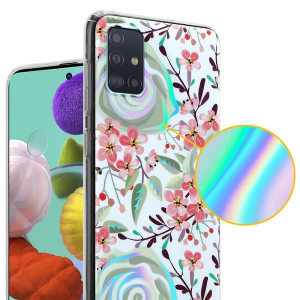 Samsung Galaxy A51 4G / M40s Skal Fodral av TPU-silikon med blommönster Mobilskydd