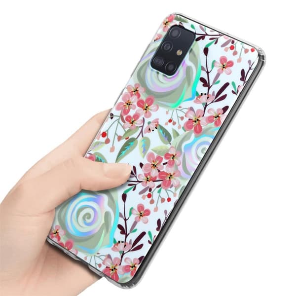 Samsung Galaxy A51 4G / M40s Skal Fodral av TPU-silikon med blommönster Mobilskydd
