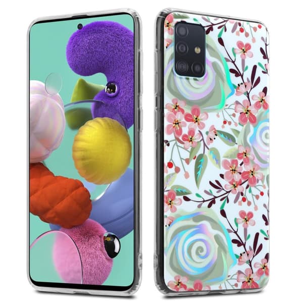 Samsung Galaxy A51 4G / M40s Skal Fodral av TPU-silikon med blommönster Mobilskydd