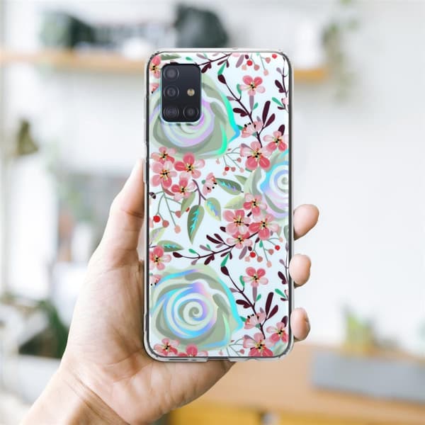 Samsung Galaxy A51 4G / M40s Skal Fodral av TPU-silikon med blommönster Mobilskydd