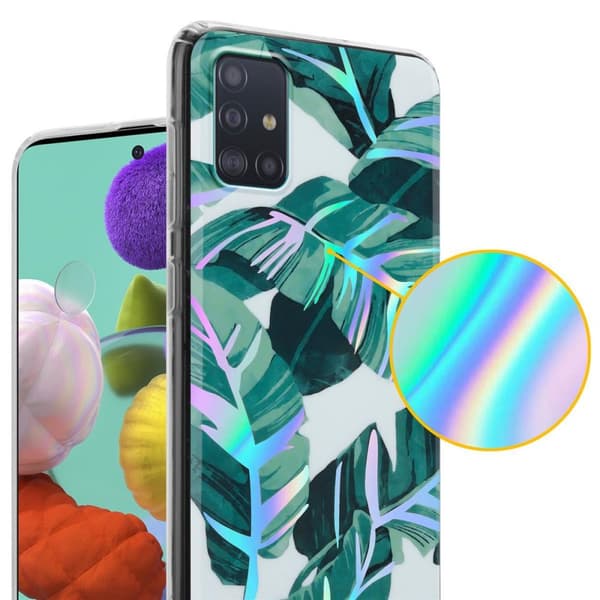 Samsung Galaxy A51 4G / M40s Skal Fodral av TPU-silikon med blommönster Mobilskydd