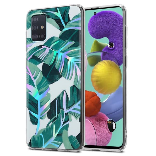 Samsung Galaxy A51 4G / M40s Skal Fodral av TPU-silikon med blommönster Mobilskydd