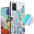 Miniatyrbilde 3 av 7: Deksel til Samsung Galaxy A51 4G / M40s Lommebokdeskel av TPU-silikon med blomstermønster