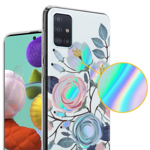 Samsung Galaxy A51 4G / M40s Skal Fodral av TPU-silikon med blommönster Mobilskydd