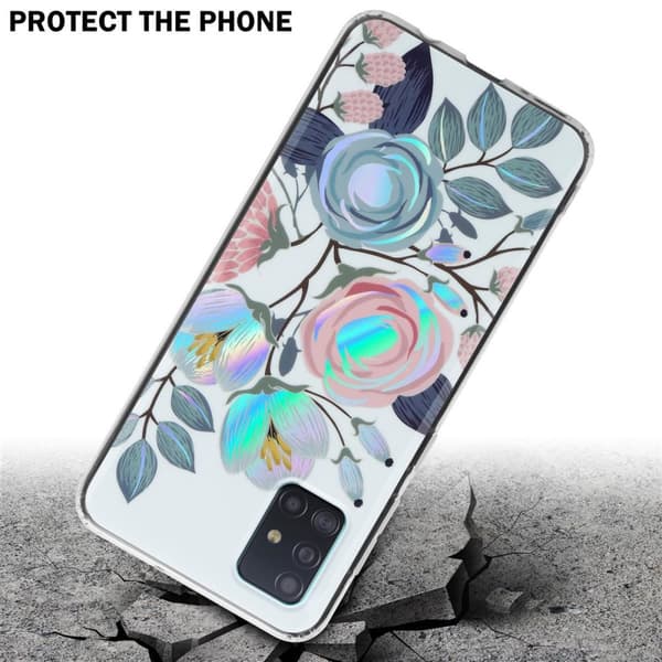 Samsung Galaxy A51 4G / M40s Skal Fodral av TPU-silikon med blommönster Mobilskydd
