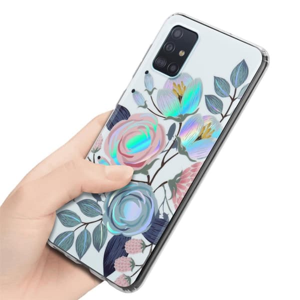 Samsung Galaxy A51 4G / M40s Skal Fodral av TPU-silikon med blommönster Mobilskydd