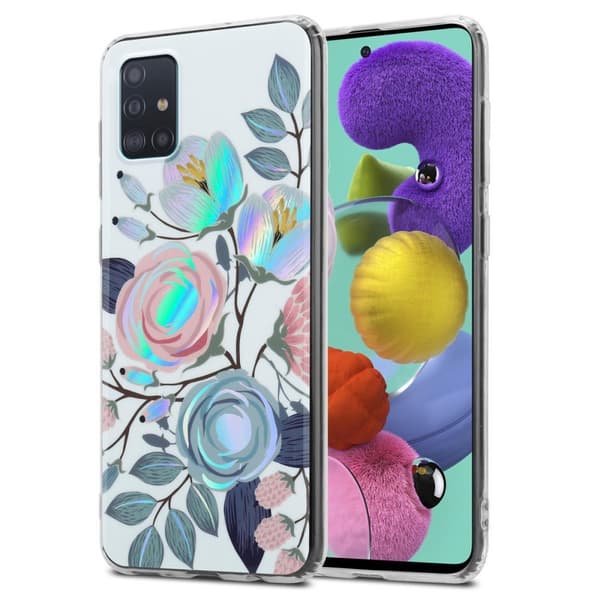 Samsung Galaxy A51 4G / M40s Skal Fodral av TPU-silikon med blommönster Mobilskydd