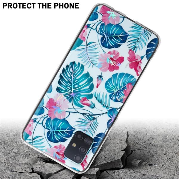 Samsung Galaxy A51 4G / M40s Skal Fodral av TPU-silikon med blommönster Mobilskydd