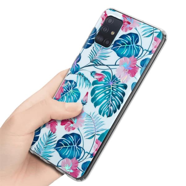 Samsung Galaxy A51 4G / M40s Skal Fodral av TPU-silikon med blommönster Mobilskydd