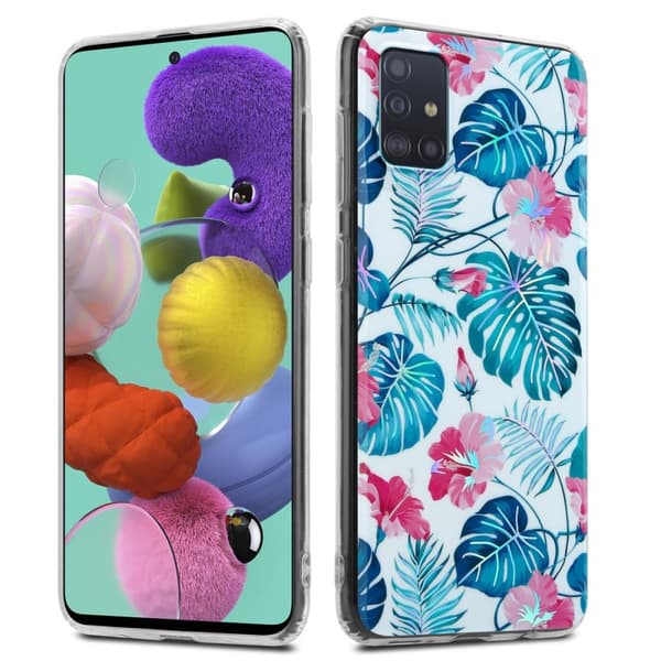 Samsung Galaxy A51 4G / M40s Skal Fodral av TPU-silikon med blommönster Mobilskydd