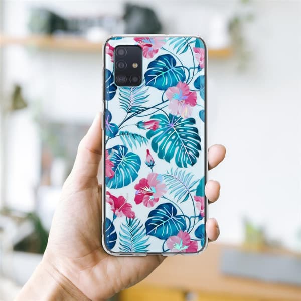 Samsung Galaxy A51 4G / M40s Skal Fodral av TPU-silikon med blommönster Mobilskydd