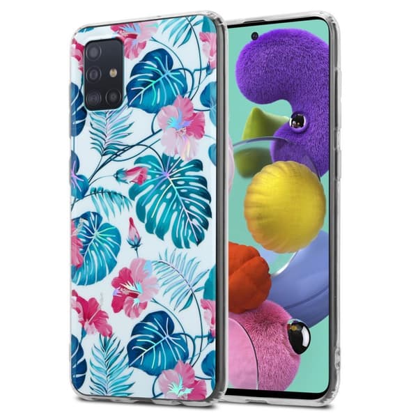 Samsung Galaxy A51 4G / M40s Skal Fodral av TPU-silikon med blommönster Mobilskydd