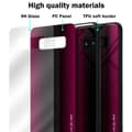 Miniatyrbild 6 av 6: Samsung Galaxy NOTE 8 Skal Fodral Case Cover Randigt utseende i TPU-silikon och baksida i härdat glas Skyddsfodral