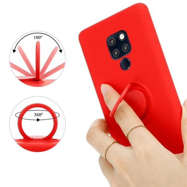 Huawei MATE 20 Suojakotelo Suojakuori joustavasta TPU-silikonista jossa on rengas