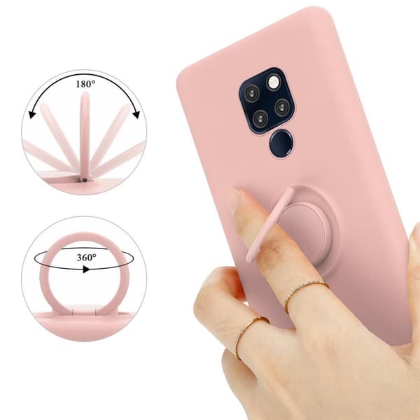 Huawei MATE 20 Suojakotelo Suojakuori joustavasta TPU-silikonista jossa on rengas