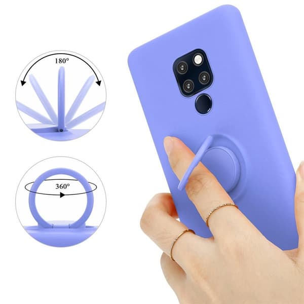 Huawei MATE 20 Suojakotelo Suojakuori joustavasta TPU-silikonista jossa on rengas