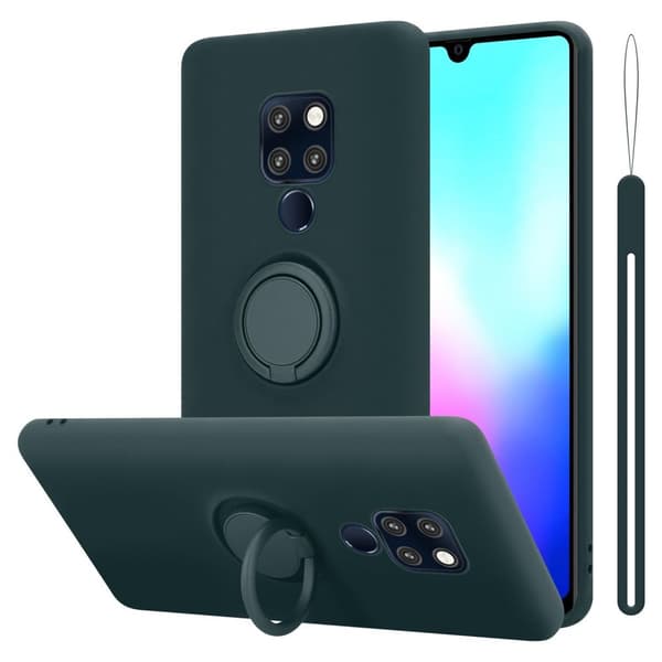 Huawei MATE 20 Suojakotelo Suojakuori joustavasta TPU-silikonista jossa on rengas