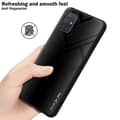 Pikkukuva 6 / 7: Samsung Galaxy A71 4G Suojakuori Suojakotelo TPU-silikonista valmistettu raitaoptiikan suojakansi ja karkaistusta lasista valmistettu takapuoli