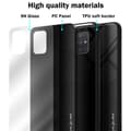 Pikkukuva 7 / 7: Samsung Galaxy A71 4G Suojakuori Suojakotelo TPU-silikonista valmistettu raitaoptiikan suojakansi ja karkaistusta lasista valmistettu takapuoli