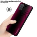 Pikkukuva 6 / 7: Samsung Galaxy A71 4G Suojakuori Suojakotelo TPU-silikonista valmistettu raitaoptiikan suojakansi ja karkaistusta lasista valmistettu takapuoli