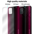 Pikkukuva 7 / 7: Samsung Galaxy A71 4G Suojakuori Suojakotelo TPU-silikonista valmistettu raitaoptiikan suojakansi ja karkaistusta lasista valmistettu takapuoli