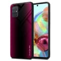 Pikkukuva 1 / 7: Samsung Galaxy A71 4G Suojakuori Suojakotelo TPU-silikonista valmistettu raitaoptiikan suojakansi ja karkaistusta lasista valmistettu takapuoli