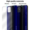 Pikkukuva 7 / 7: Samsung Galaxy A71 4G Suojakuori Suojakotelo TPU-silikonista valmistettu raitaoptiikan suojakansi ja karkaistusta lasista valmistettu takapuoli