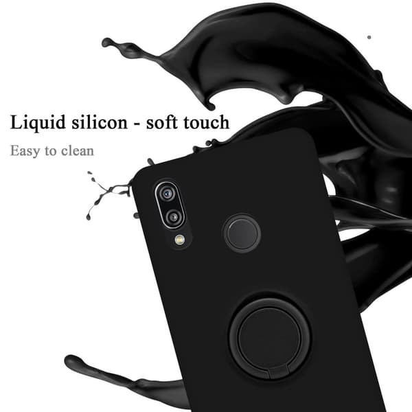 Huawei P20 LITE 2018 / NOVA 3E Suojakotelo Suojakuori joustavasta TPU-silikonista jossa on rengas