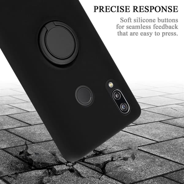 Huawei P20 LITE 2018 / NOVA 3E Suojakotelo Suojakuori joustavasta TPU-silikonista jossa on rengas