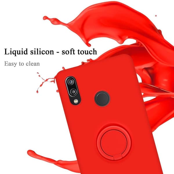 Huawei P20 LITE 2018 / NOVA 3E Suojakotelo Suojakuori joustavasta TPU-silikonista jossa on rengas