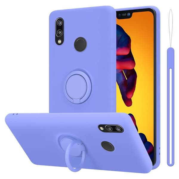 Huawei P20 LITE 2018 / NOVA 3E Suojakotelo Suojakuori joustavasta TPU-silikonista jossa on rengas