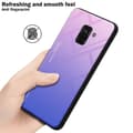 Pikkukuva 6 / 7: Samsung Galaxy A8 2018 Suojakuori Suojakotelo Kaksivärinen joka on valmistettu TPU-silikonista ja jonka takaosa on valmistettu karkaistusta lasista
