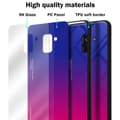 Miniatyrbilde 7 av 7: Deksel til Samsung Galaxy A8 2018 Silikondeksel av TPU-silikon og bakside av herdet glass