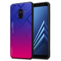 Miniatyrbilde 1 av 7: Deksel til Samsung Galaxy A8 2018 Silikondeksel av TPU-silikon og bakside av herdet glass