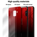 Miniatyrbilde 7 av 7: Deksel til Samsung Galaxy A8 2018 Silikondeksel av TPU-silikon og bakside av herdet glass