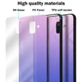 Pikkukuva 7 / 7: Samsung Galaxy A6 2018 Suojakuori Suojakotelo Kaksivärinen joka on valmistettu TPU-silikonista ja jonka takaosa on valmistettu karkaistusta lasista