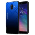 Pikkukuva 1 / 7: Samsung Galaxy A6 2018 Suojakuori Suojakotelo Kaksivärinen joka on valmistettu TPU-silikonista ja jonka takaosa on valmistettu karkaistusta lasista