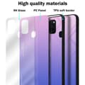 Pikkukuva 7 / 7: Samsung Galaxy M21 / M30s Suojakuori Suojakotelo Kaksivärinen joka on valmistettu TPU-silikonista ja jonka takaosa on valmistettu karkaistusta lasista