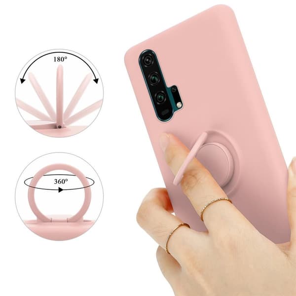 Honor 20 PRO Suojakotelo Suojakuori joustavasta TPU-silikonista jossa on rengas