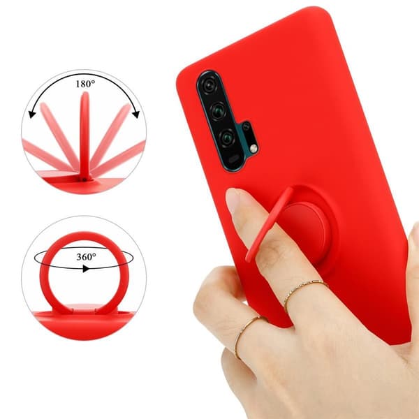 Honor 20 PRO Suojakotelo Suojakuori joustavasta TPU-silikonista jossa on rengas