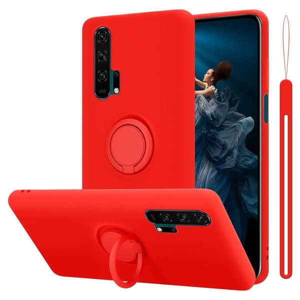 Honor 20 PRO Suojakotelo Suojakuori joustavasta TPU-silikonista jossa on rengas