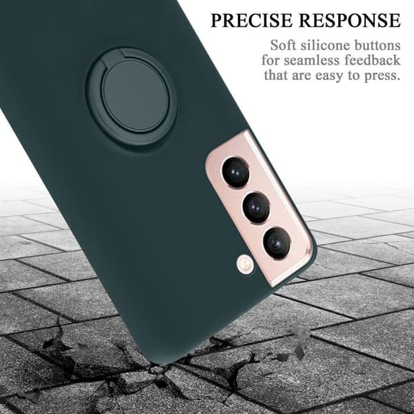 Samsung Galaxy S21 5G Skal Fodral Mobilskydd av flexibelt TPU-silikon med ring Skyddsfodral Case Cover
