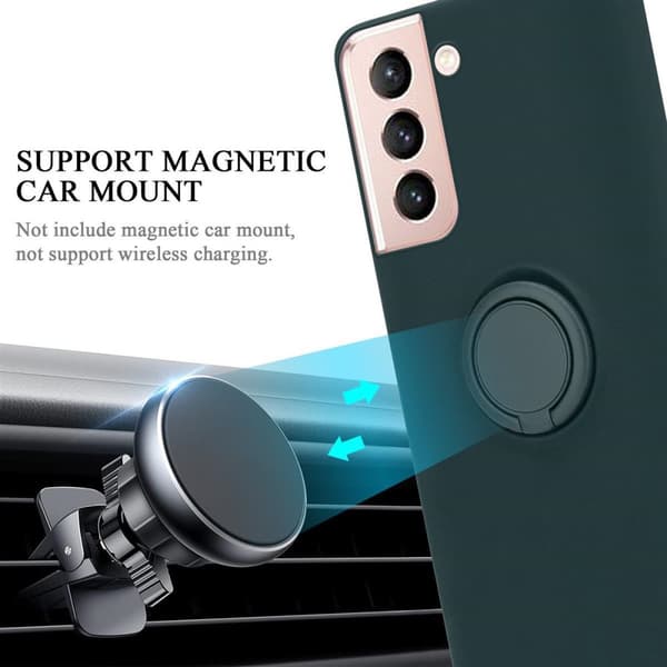 Samsung Galaxy S21 5G Skal Fodral Mobilskydd av flexibelt TPU-silikon med ring Skyddsfodral Case Cover