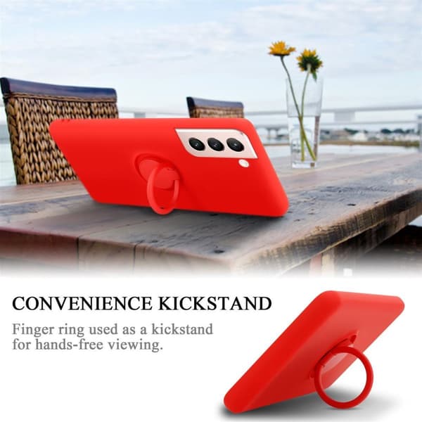 Samsung Galaxy S21 5G Skal Fodral Mobilskydd av flexibelt TPU-silikon med ring Skyddsfodral Case Cover