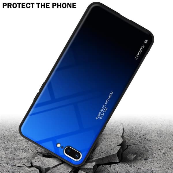 iPhone 7 PLUS / 7S PLUS / 8 PLUS Skal Fodral i två färger av TPU-silikon och baksida av härdat glas Case Cover Mobilskydd