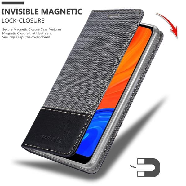 Huawei Y6S Suojakotelo Suojakuori Lompakkokotelo Matkapuhelinkotelo jossa magneettisuljenta, jalusta-toiminto ja korttitasku