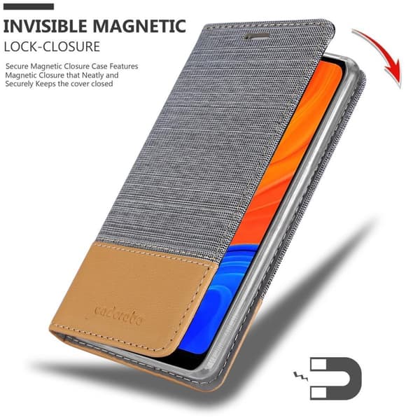 Huawei Y6S Suojakotelo Suojakuori Lompakkokotelo Matkapuhelinkotelo jossa magneettisuljenta, jalusta-toiminto ja korttitasku