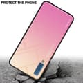 Pikkukuva 4 / 7: Samsung Galaxy A7 2018 Suojakuori Suojakotelo Kaksivärinen joka on valmistettu TPU-silikonista ja jonka takaosa on valmistettu karkaistusta lasista