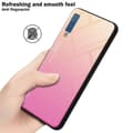Pikkukuva 6 / 7: Samsung Galaxy A7 2018 Suojakuori Suojakotelo Kaksivärinen joka on valmistettu TPU-silikonista ja jonka takaosa on valmistettu karkaistusta lasista